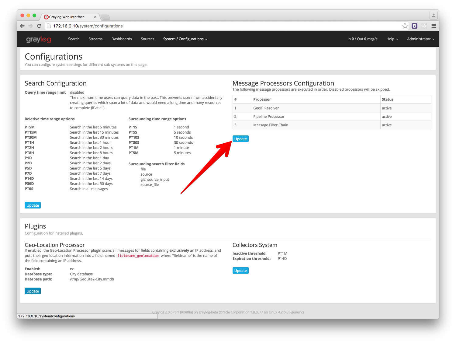 Getting the message 2. Pipeline процессора. Graylog. Русификация Graylog. Системы логирования Graylog.